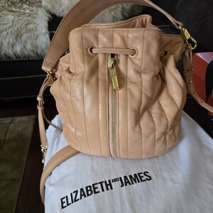 Elizabeth and James Cynnie Tan Quilted Leather Bag